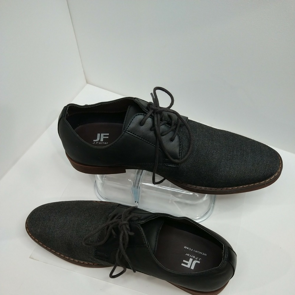 JF J.Ferrar Men's Blue testile Upper Oxford Shoes Size US 8M irons‎ memory foam.